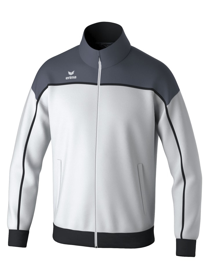 Unisex Erwachsene, Erwachsene Trainingsjacke in weiß/slate grey/schwarz