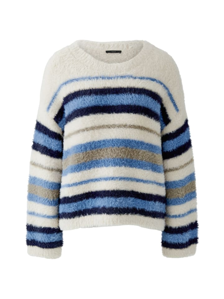 Pullover in white blue