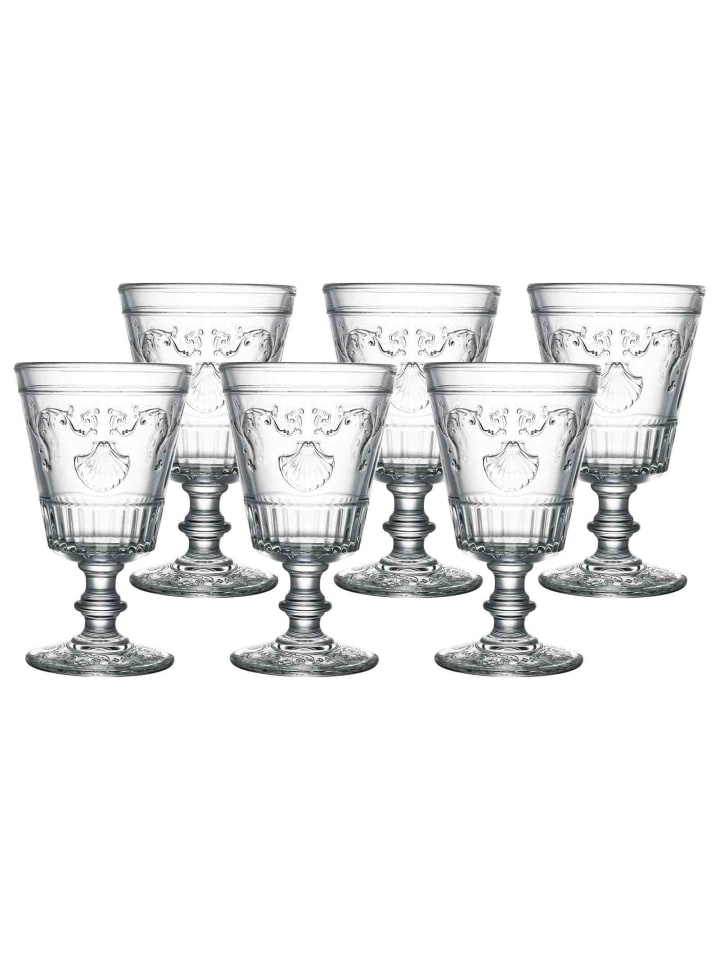 6er Set Verkostungsgläser Versailles in Transparent 400 ml