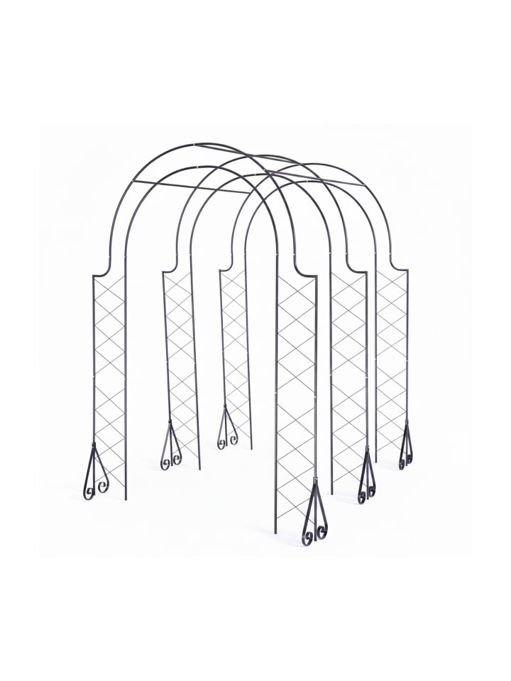 Rosenbogen in Schwarz - (B)180 x (H)250 x (T)210 cm