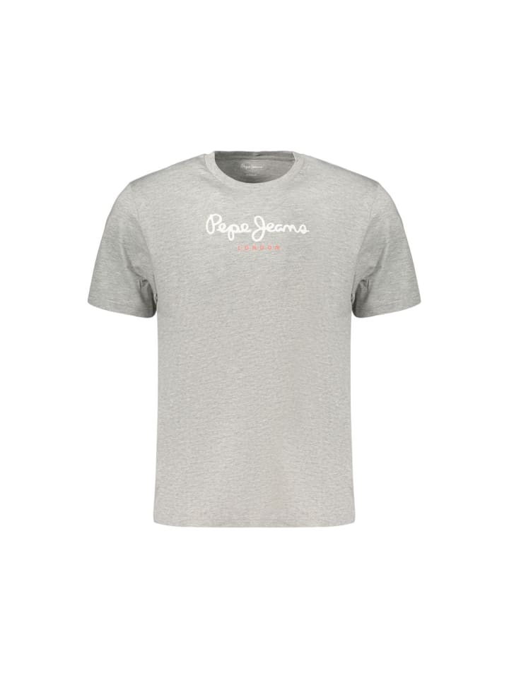 Grau Baumwolle Herren T-Shirt