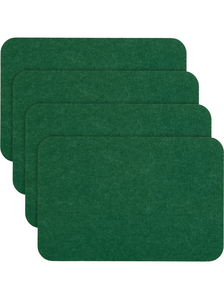 Filz Tischset 4er-Pack Beja in dunkelgrün