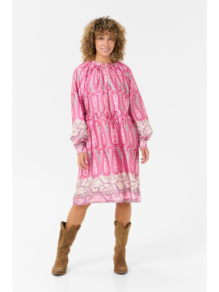 Kleid CRAmina Feminine in Pink Paisley Border