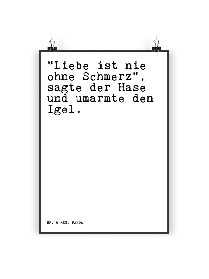 Wandbild "Liebe ist nie ohne... mit Spruch in Weiß