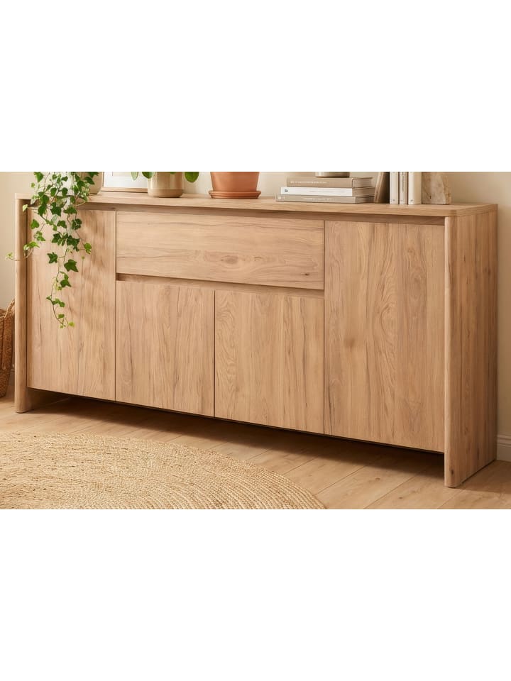 Sideboard Hickory Walnuss 164 x 85 cm, Kommode mit viel Stauraum
