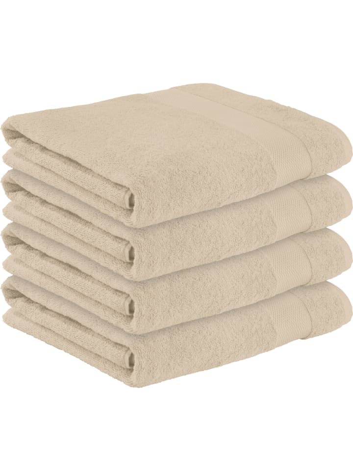 Badetuch 4er-Pack Sindelfingen in cappuccino