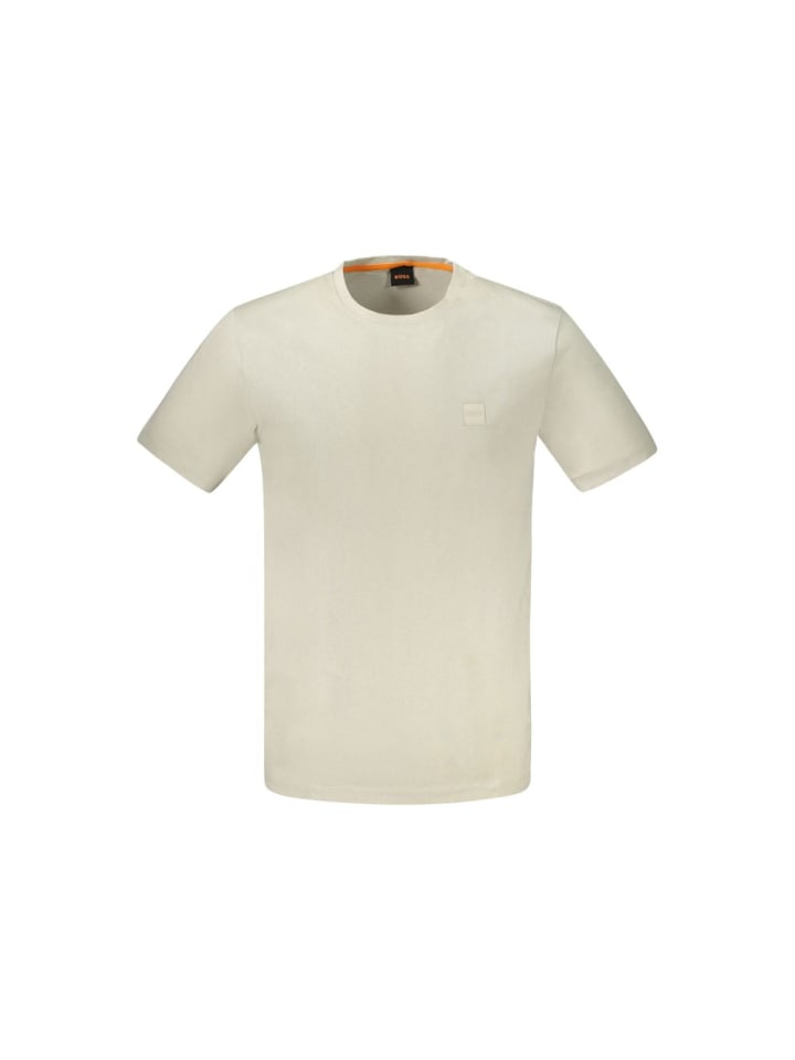 Beige Herren T-Shirt aus Baumwolle