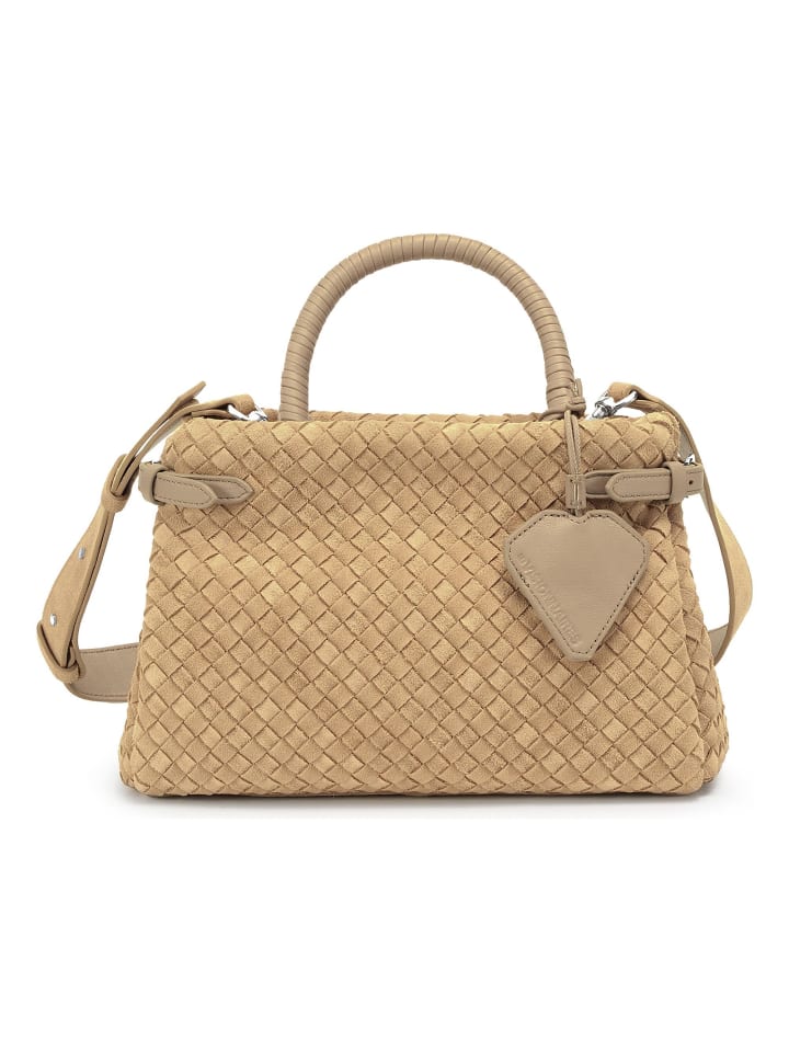 Issac Weave Handtasche Leder 31 cm soft tan