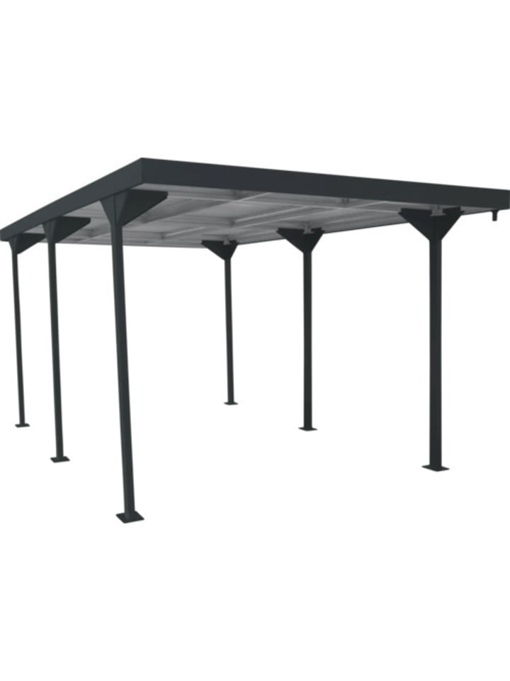 Metall Carport Auto Garage Überdachung 543x 287 in Schwarz