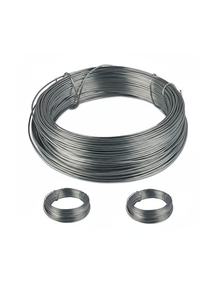 6x Bindedraht in Silber