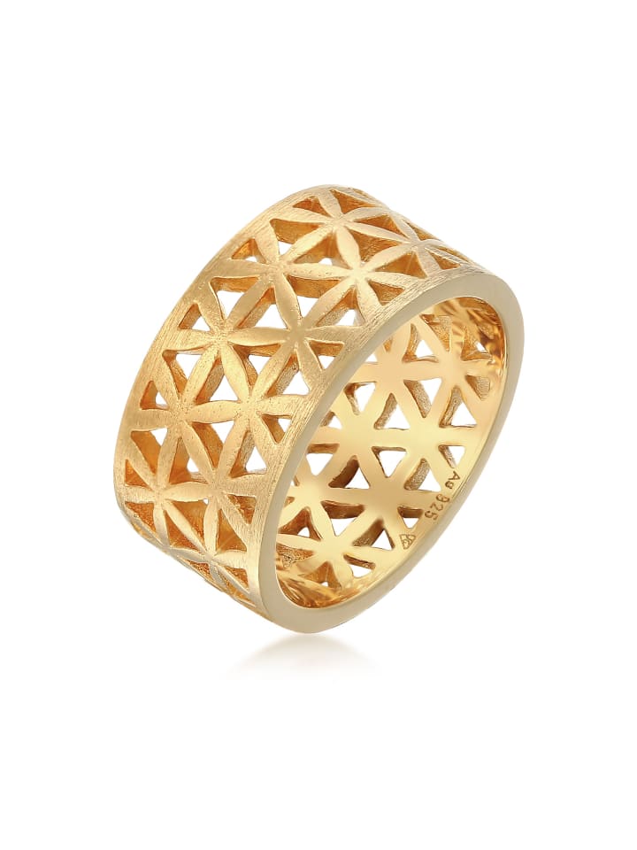 Ring 925 Sterling Silber Ornament in Gold