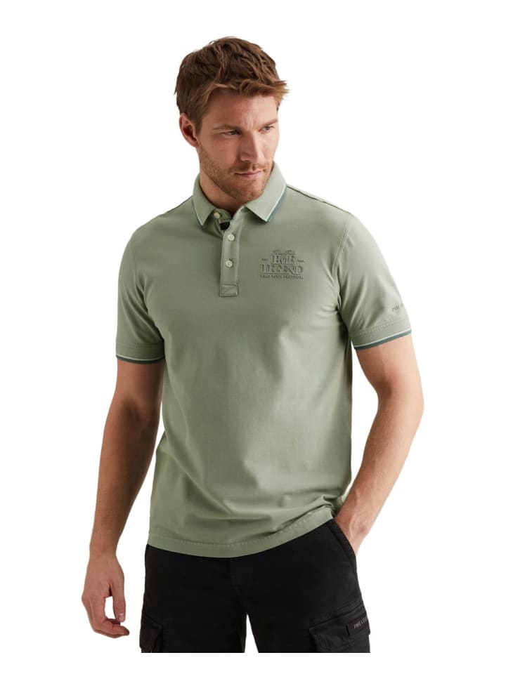 Poloshirt SHORT SLEEVE POLO STRETCH PIQUE in Grün