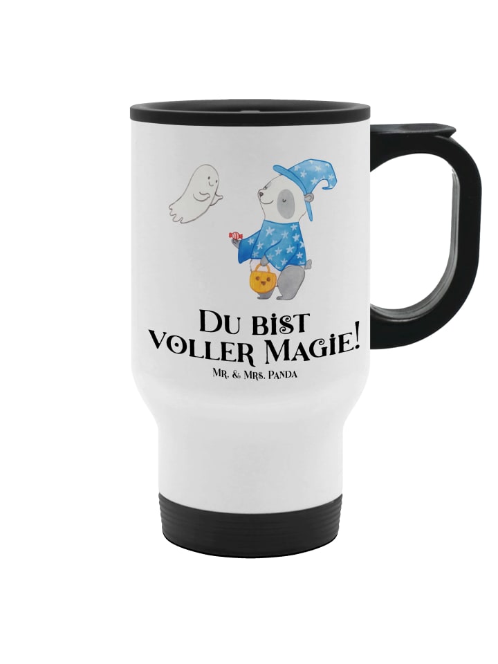 Thermosbecher Halloween Magie mit Spruch in Weiß