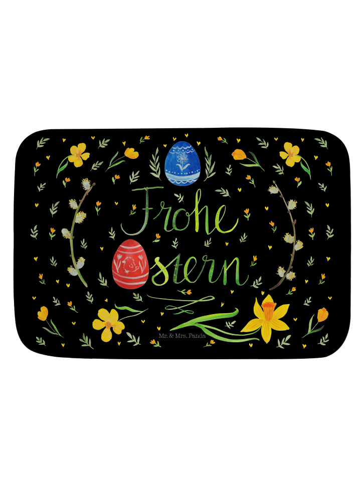Badezimmermatte Ostern Frohe Ostern ohne Spruch in Schwarz