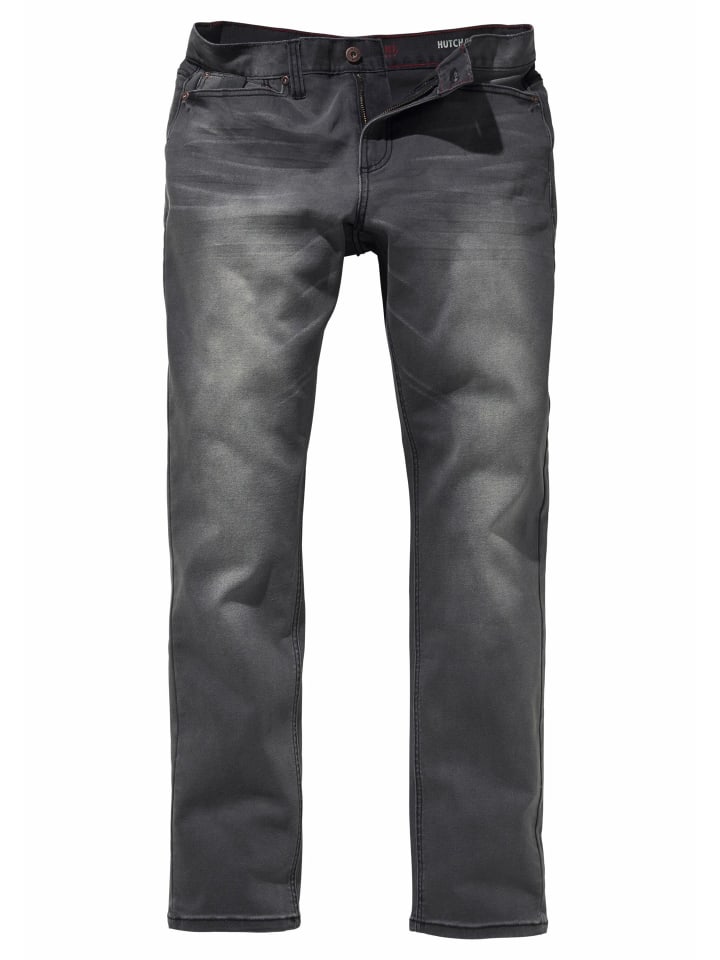 Straight-Jeans in grau washed