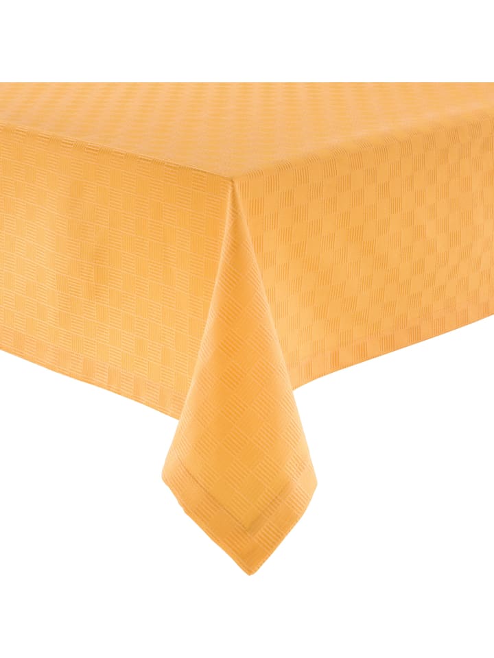 Jacquard, Baumwollmischung Tischdecke Paderborn in mango