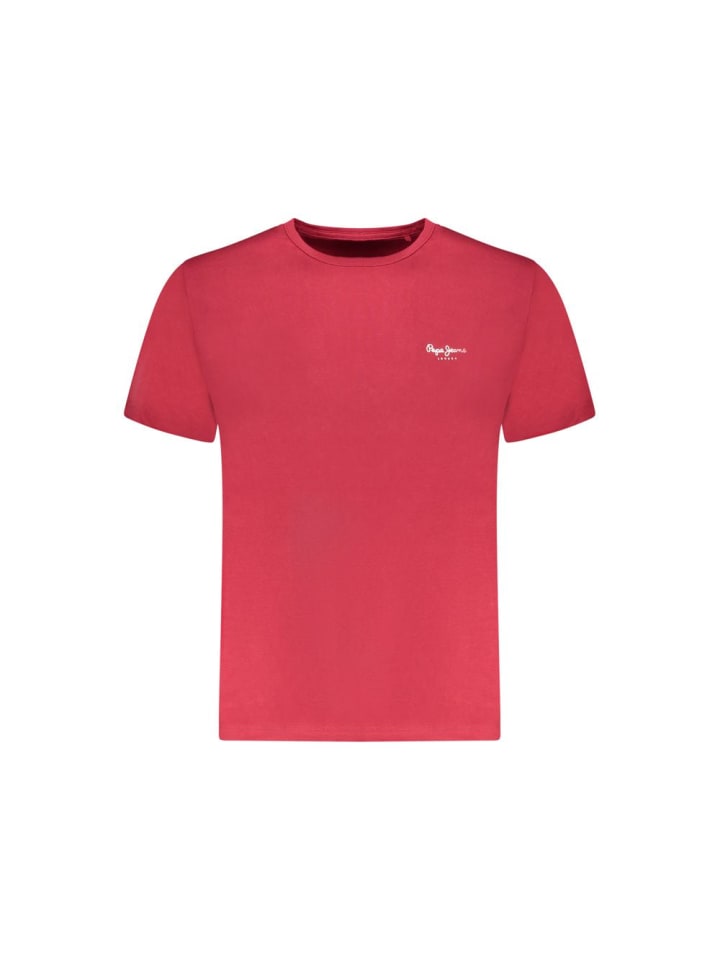 Rot Baumwolle Herren T-Shirt