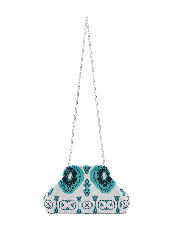 Women Clutch in White Multicolor