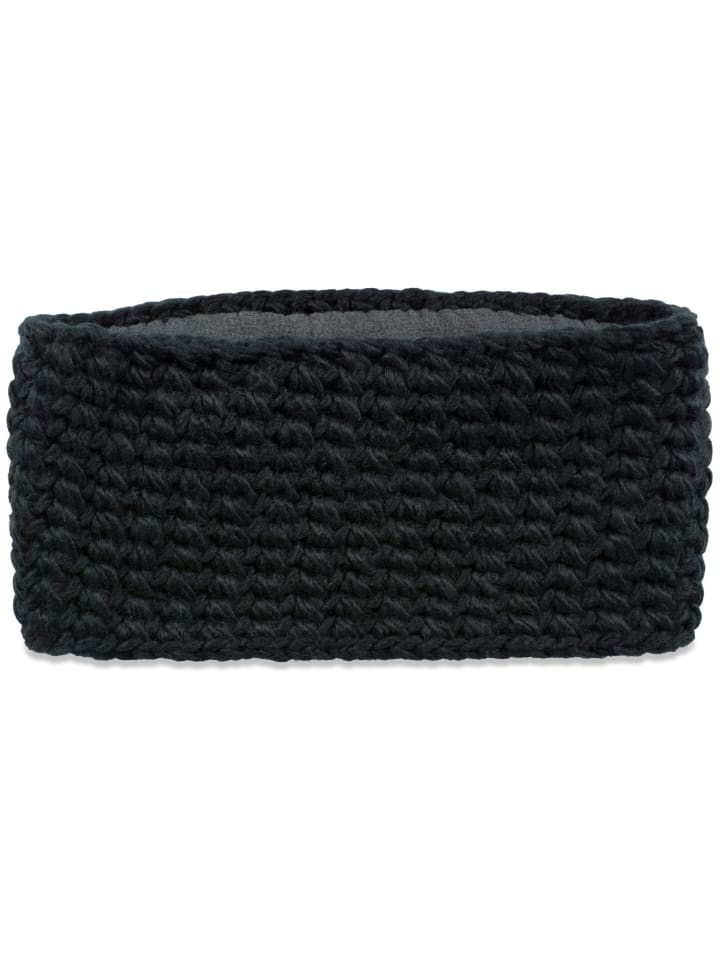 Gehäkeltes Stirnband in Schwarz