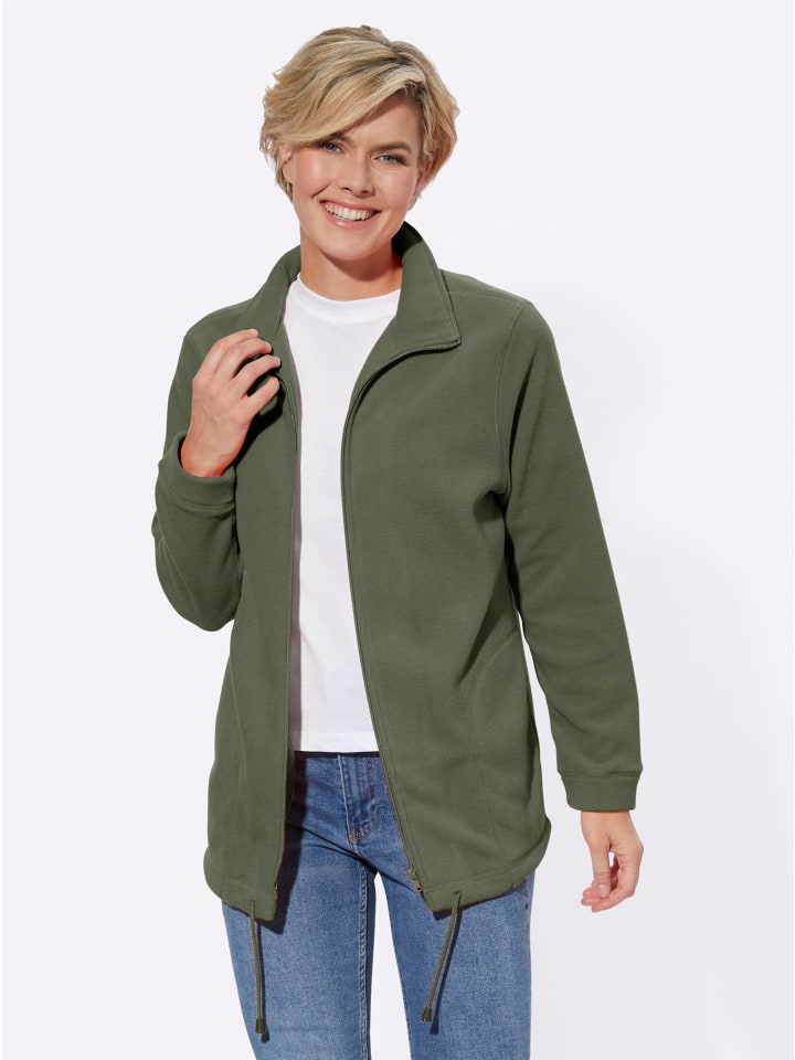 Fleece-Jacke in grün