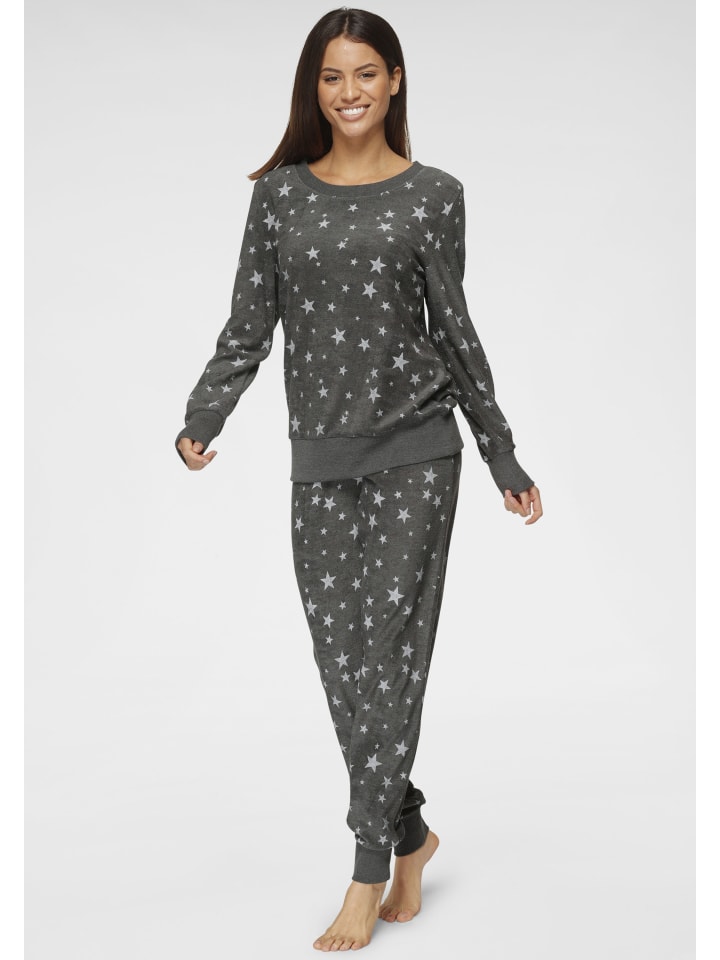 VIVANCE DREAMS Pyjama in anthrazit-weiß-allover-gemustert günstig kaufen |  limango