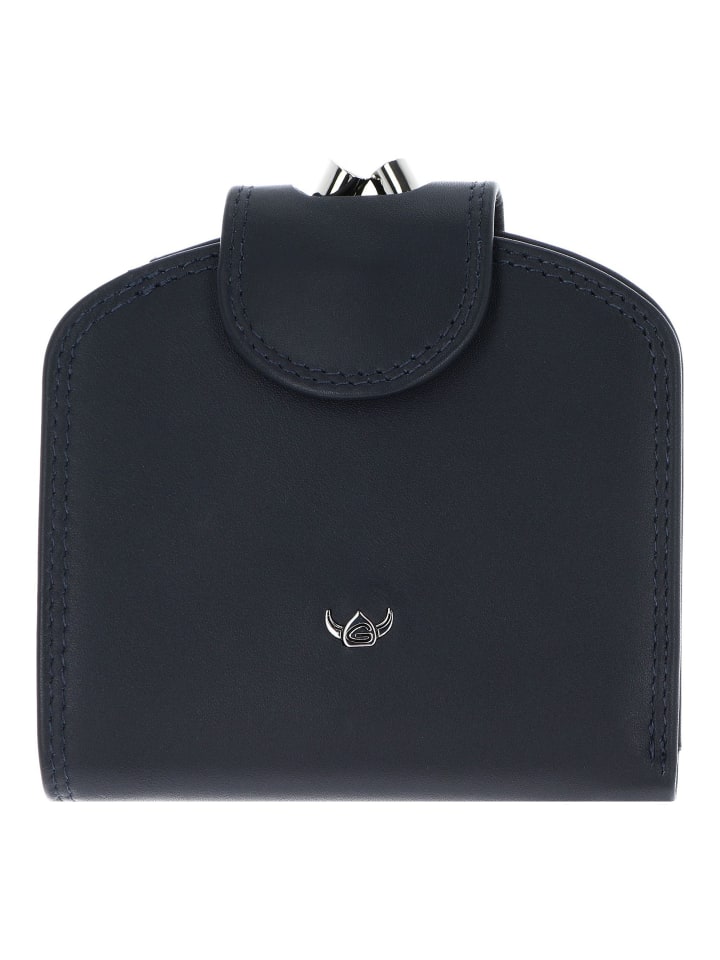 Polo Geldbörse RFID Leder 10 cm marineblau