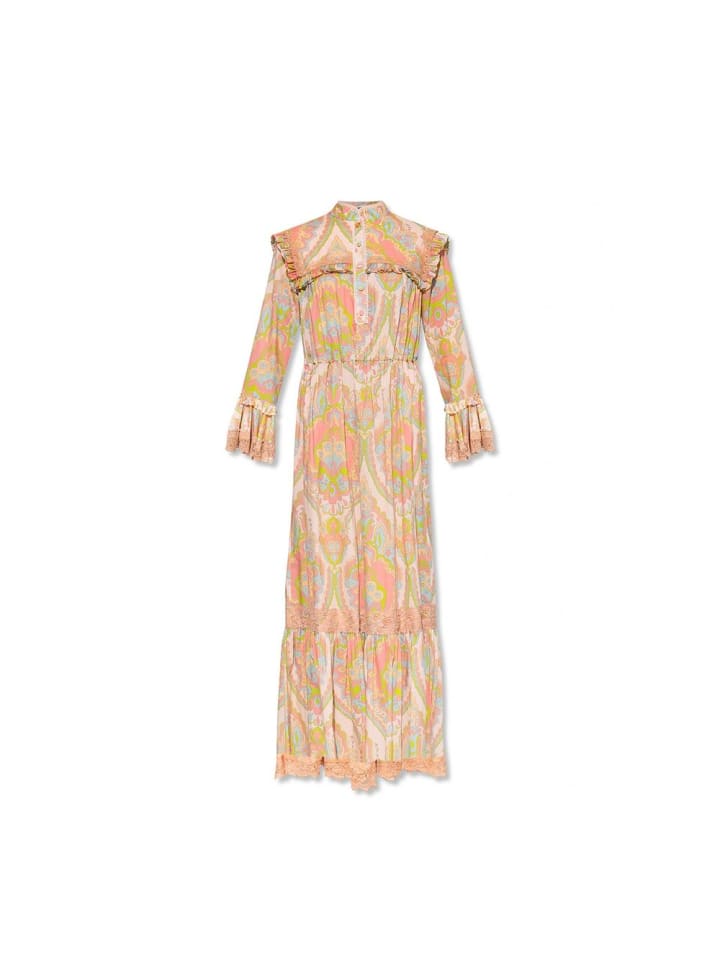 Mehrfarbig Baumwolle Casual Kleid