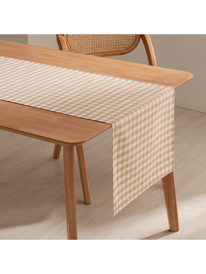 Tischläufer "Vichy" in Beige