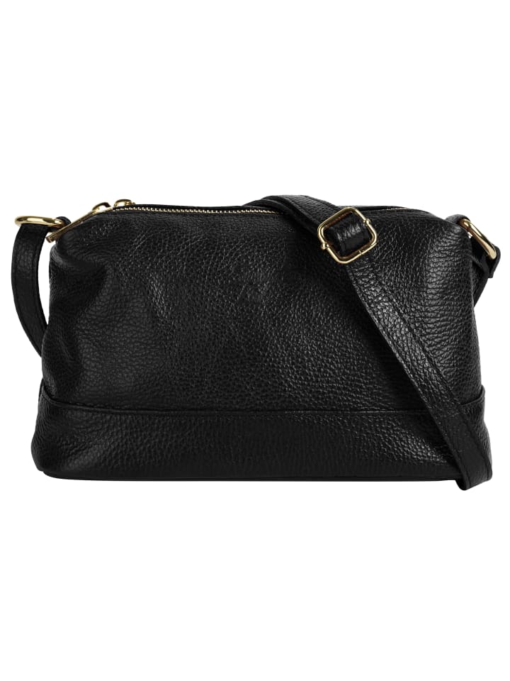 Umhängetasche (Damen) SOLAPINA echt Leder in schwarz