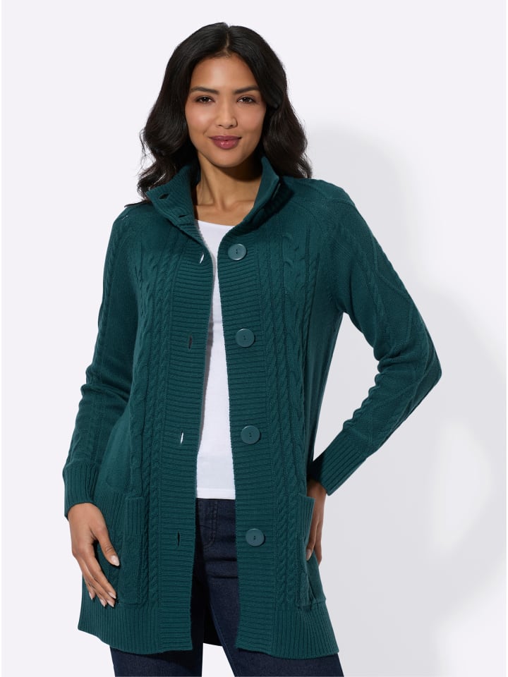 Strickjacke in petrol