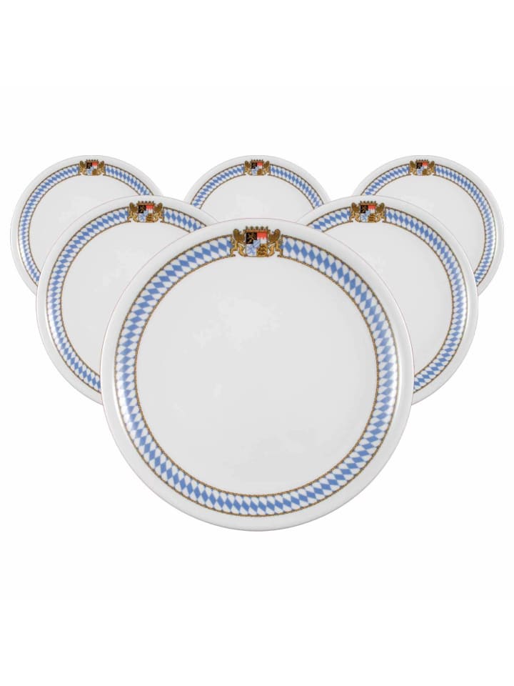 6er Set Speiseteller Compact Bayern in Bunt ø 25,4 cm