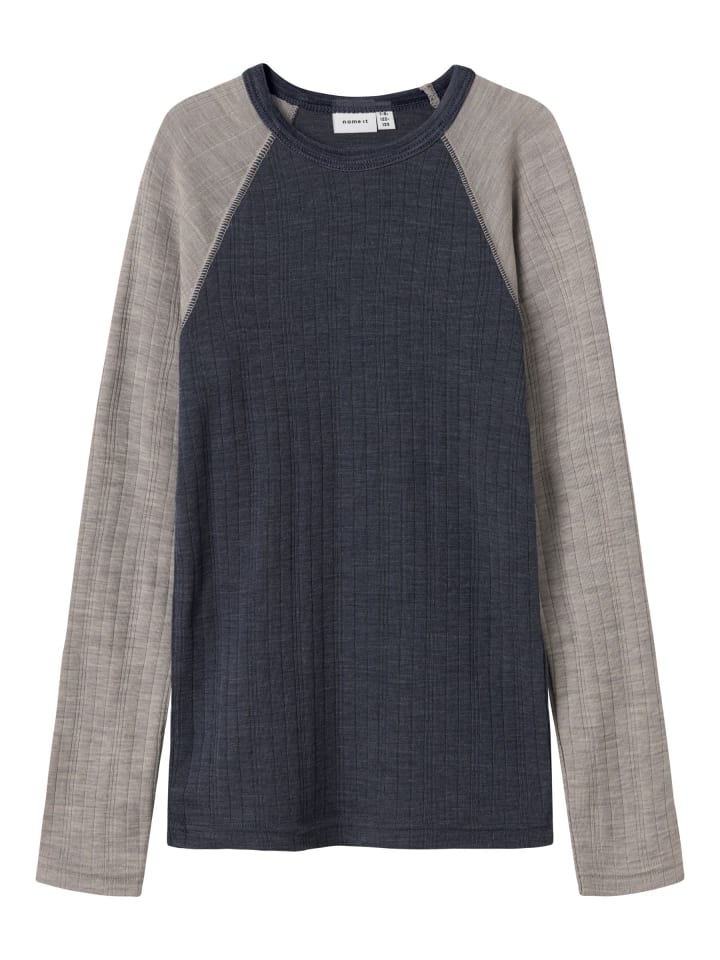 Oberteil mit langen Ärmeln in Ombre Blue 1