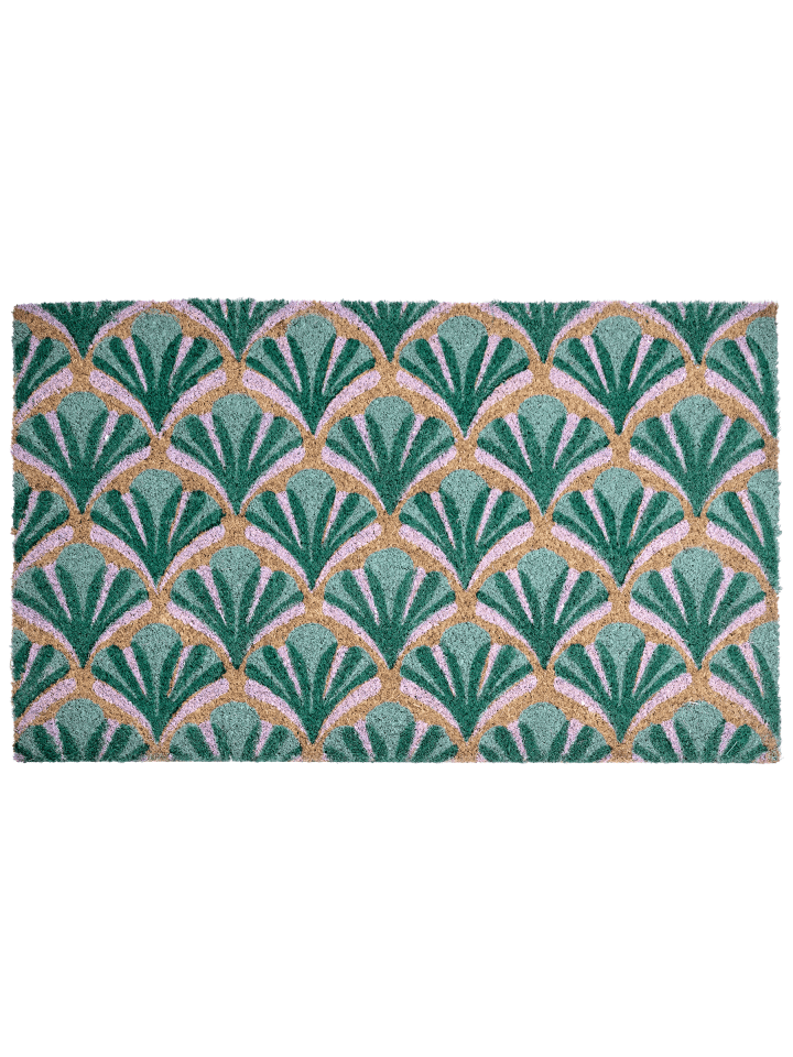 Fußmatte TATALIK in Grün/Beige - (W) 45 x (L) 75 cm