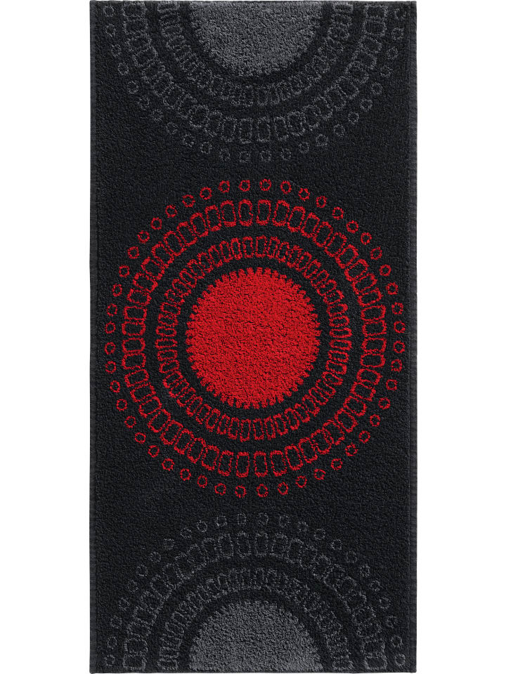Frottier, Jacquard Duschtuch Kreise in rot
