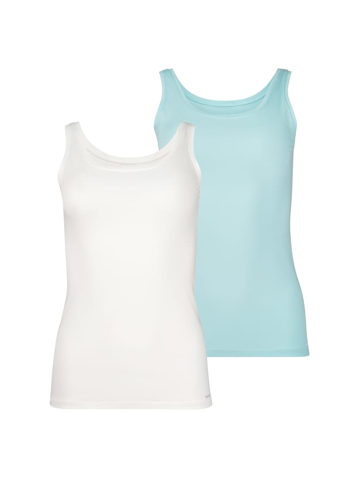 2er P Tanktop Advantage Cotton Stretch in Mehrfarbig