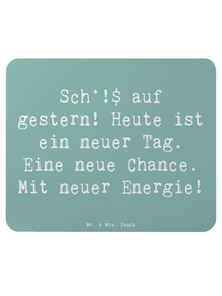 Mousepad Spruch Selbstzweifel Neuanfang mit Spruch in Meeresbrise