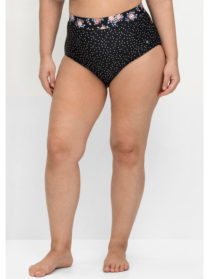 Bikini-Hose in schwarz gepunktet