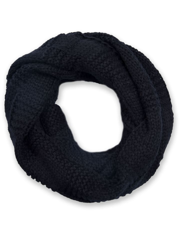 Feinstrick Loop Schal in Schwarz