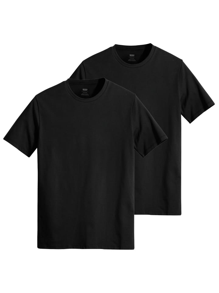 T-Shirt 2er Pack in Schwarz