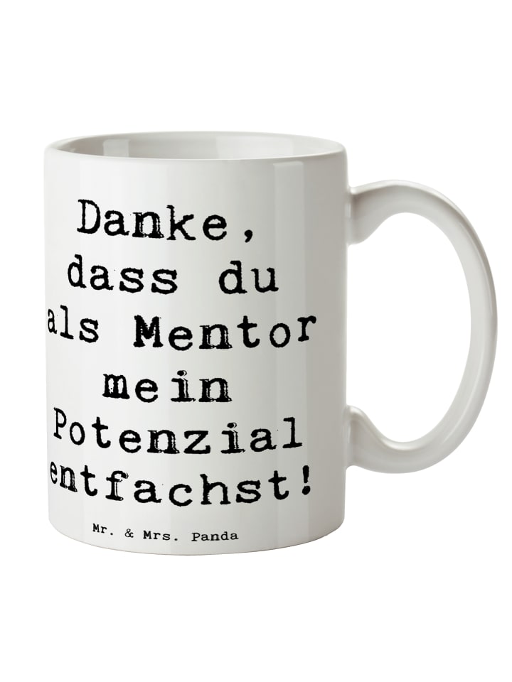 Tasse Spruch Mentor Potenzial mit Spruch in Weiß