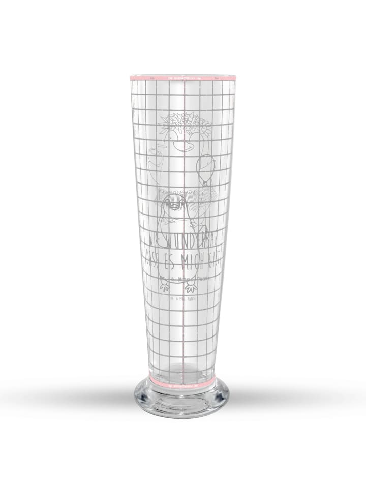Bierglas Pinguin Luftballon ohne Spruch in Transparent