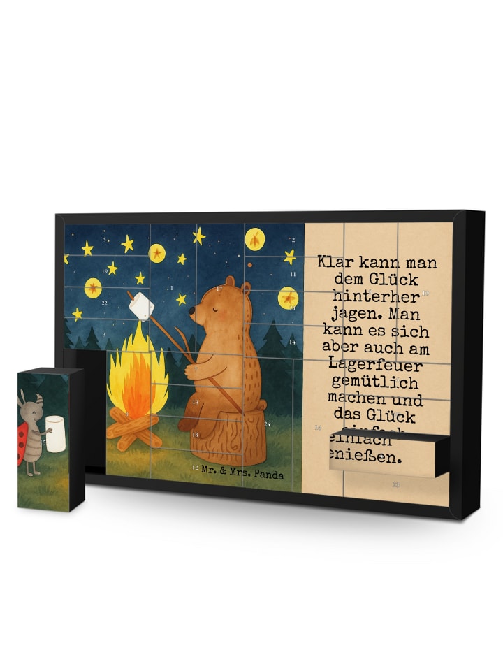 Adventskalender Bär & Marienkäfer Lagerfeuer De... in Weiß