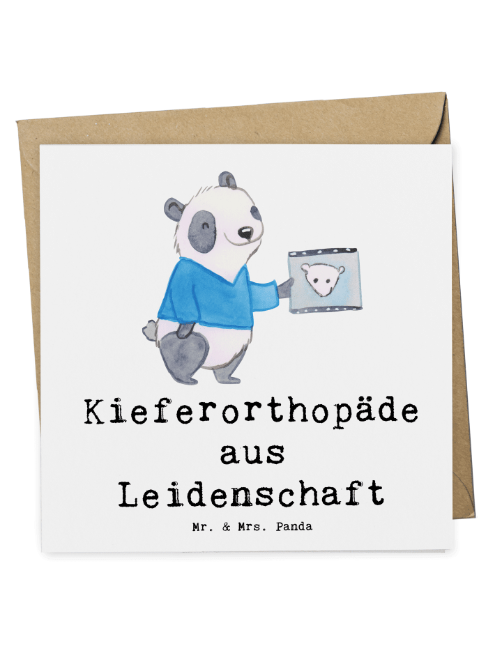 Glückwunschkarte Kieferorthopäde Leidenschaft m... in Weiß