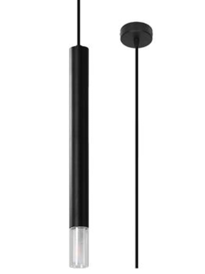 Hängeleuchte VITTORIA 1 Schwarz stahl und glas (L)8cm (B)8cm (H)120cm