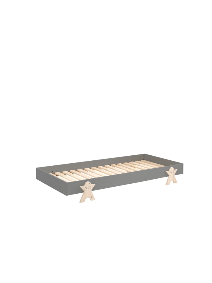 STAPELBETT Karlene 204x28x94 aus MDF in Grau