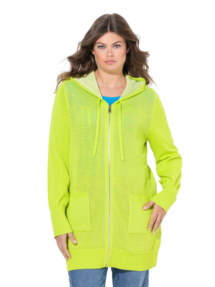 Strickjacke in limettengrün