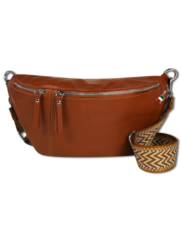 Gürteltasche Leder hellbraun ca. 37cm