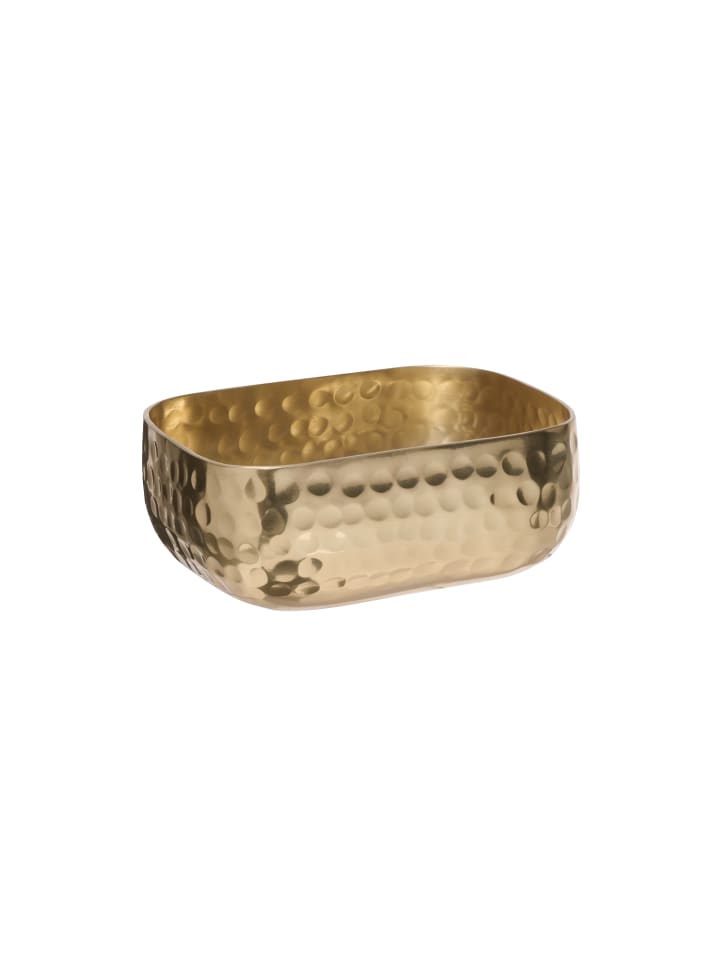 Schale -CRAFT- 12 x 9,5 cm, H: 5 cm Aluminium, Gold-Look