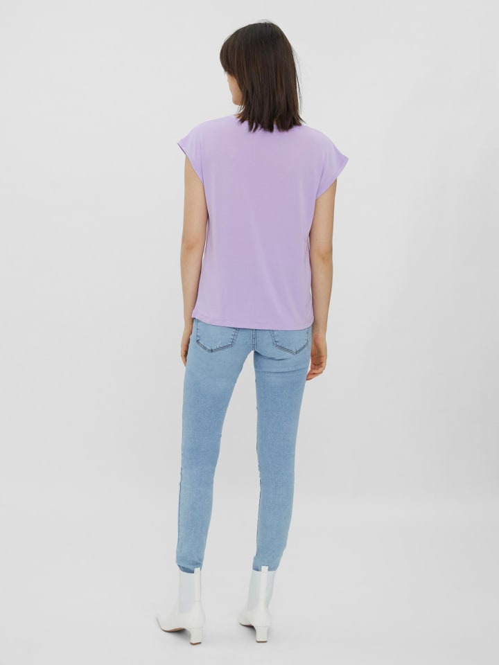 Vero Moda Basic Stretch T-Shirt V-Neck VMFILLI in Lila günstig kaufen |  limango