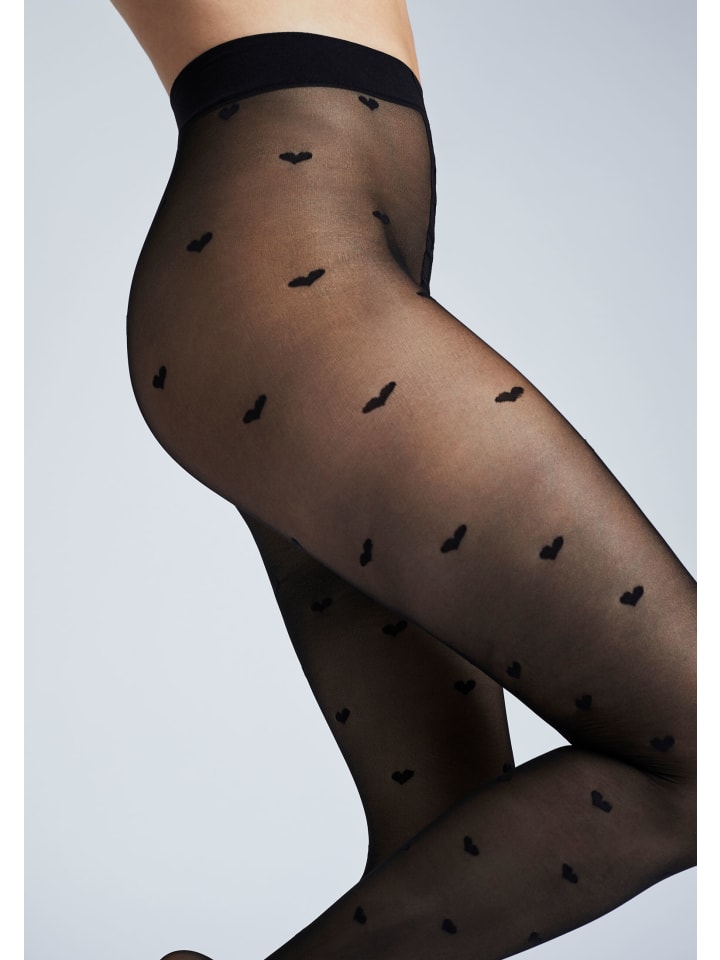 Strumpfhose hearts 1er Pack black